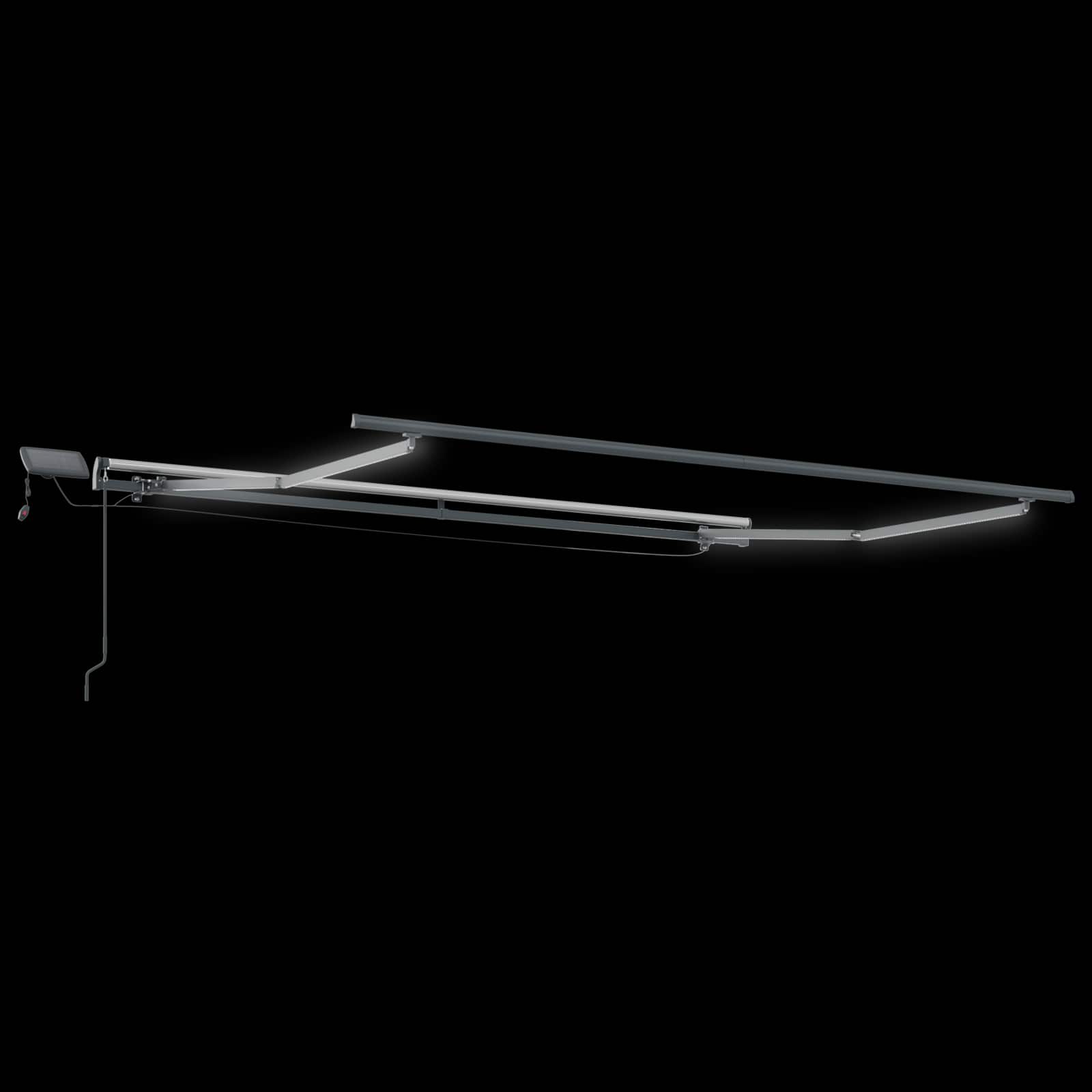 Ausziehbare Markise Mehrfarbig 300 x 250 cm Stoff und Aluminium