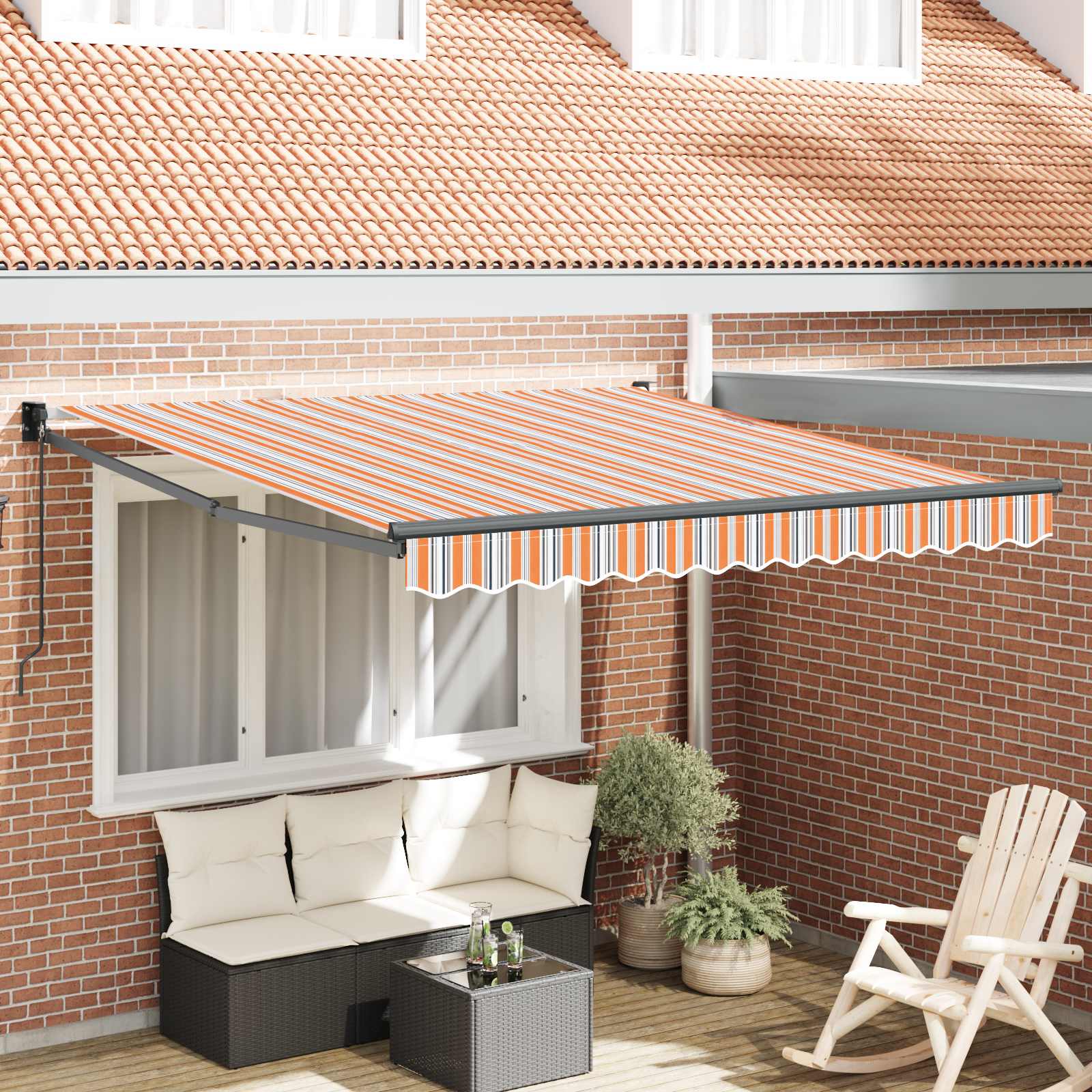 Ausziehbare Markise Mehrfarbig 300 x 250 x 165 cm