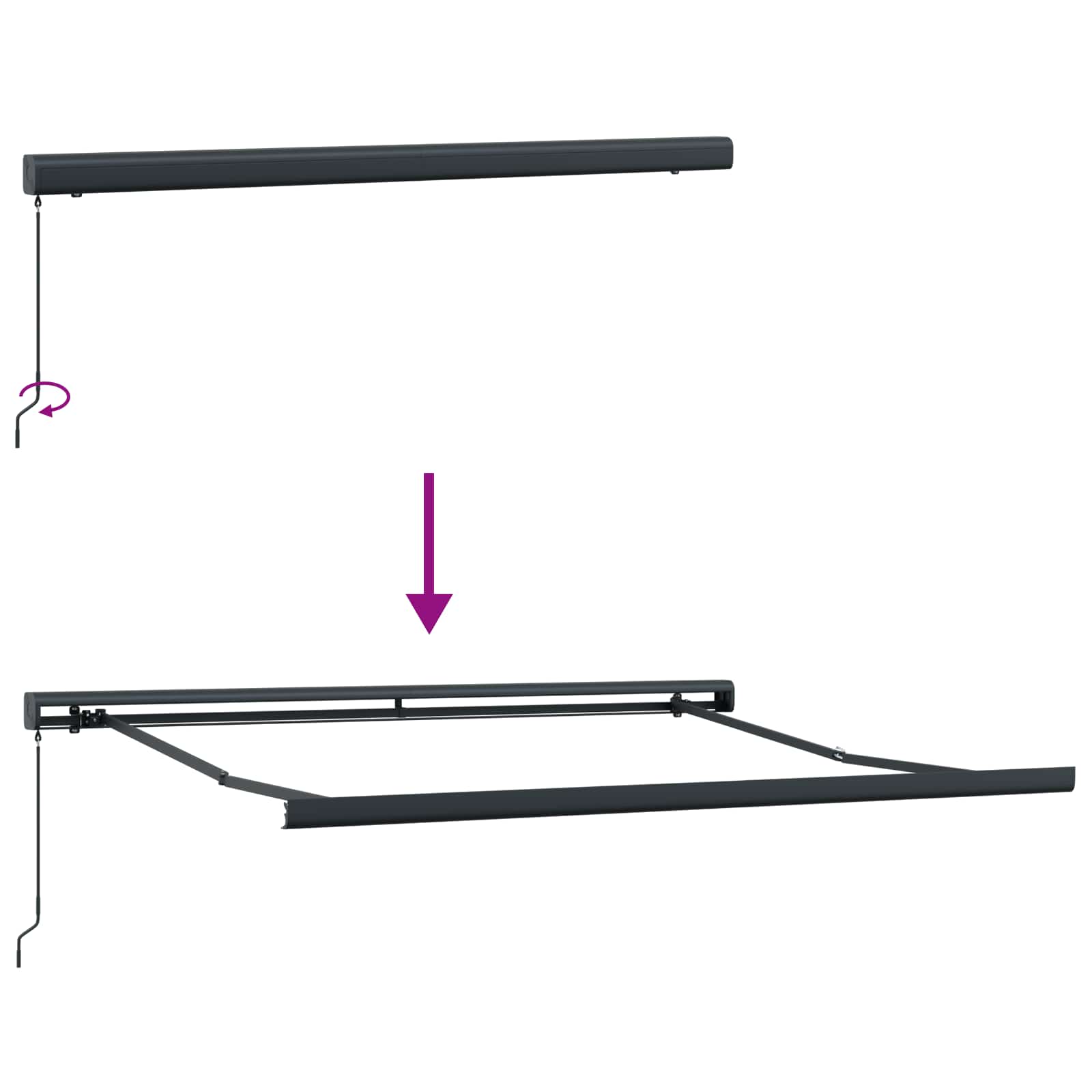 Ausziehbare Markise Mehrfarbig 300 x 250 cm
