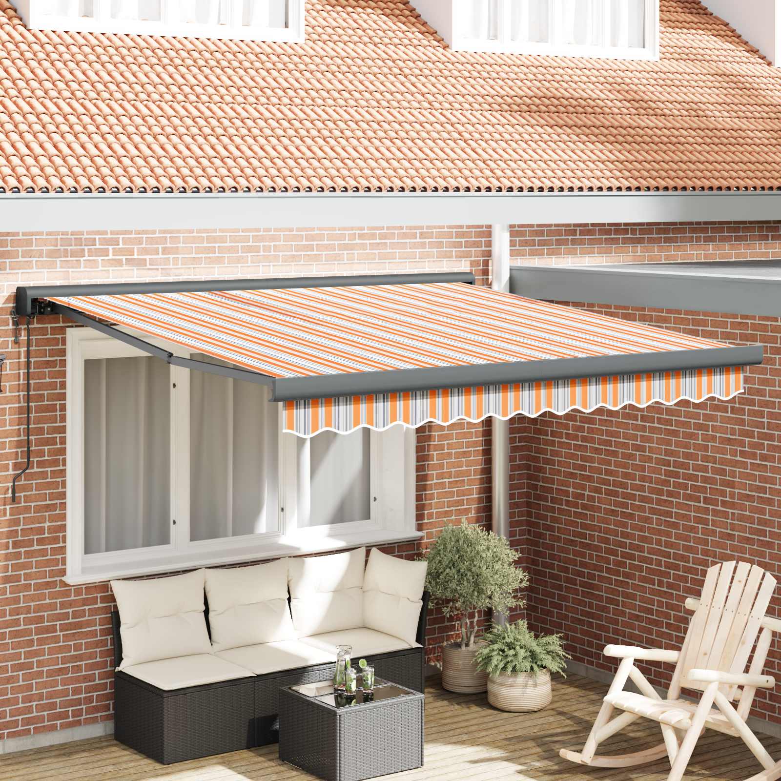 Ausziehbare Markise Mehrfarbig 300 x 250 x 165 cm