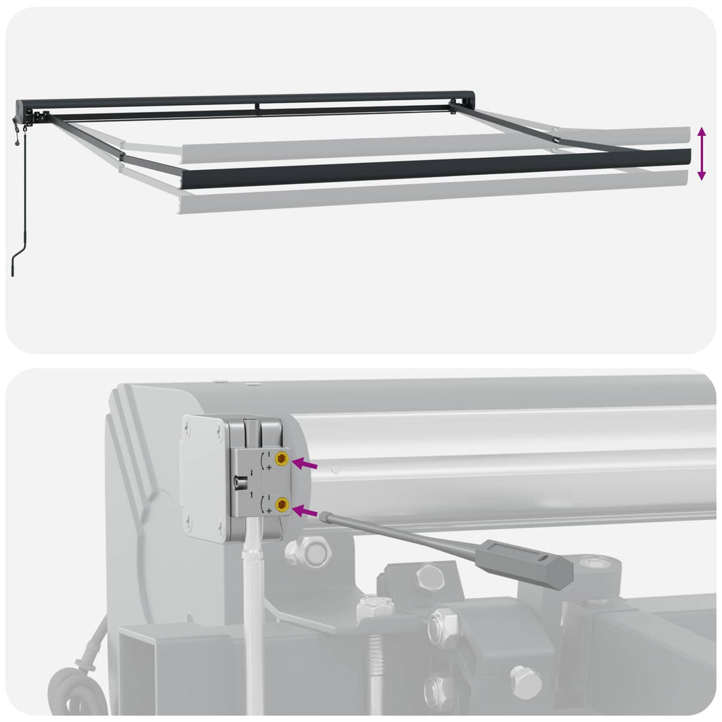 Ausziehbare Markise Mehrfarbig 300 x 250 x 165 cm