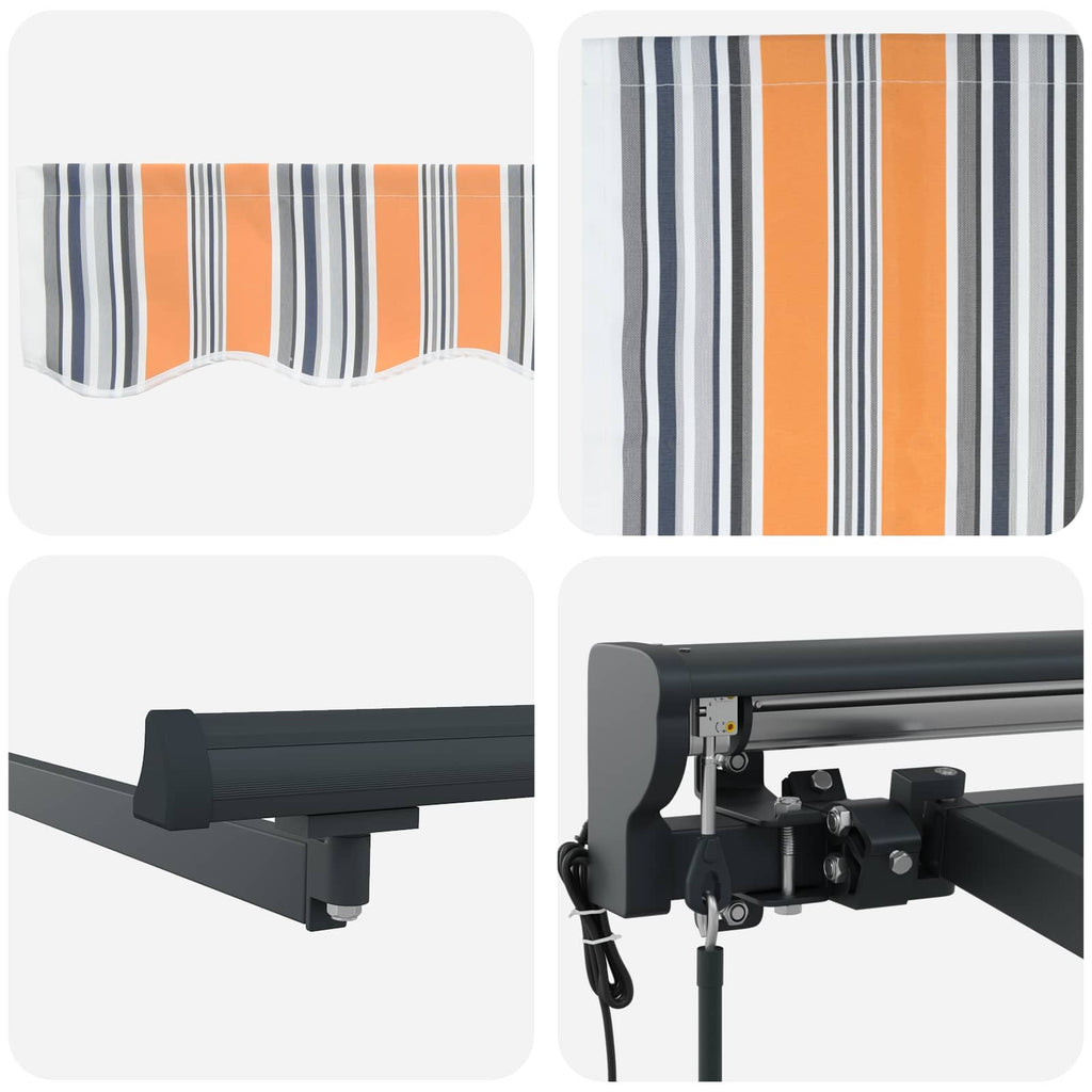 Markisenrahmen Blau und Orange 300 x 250 cm