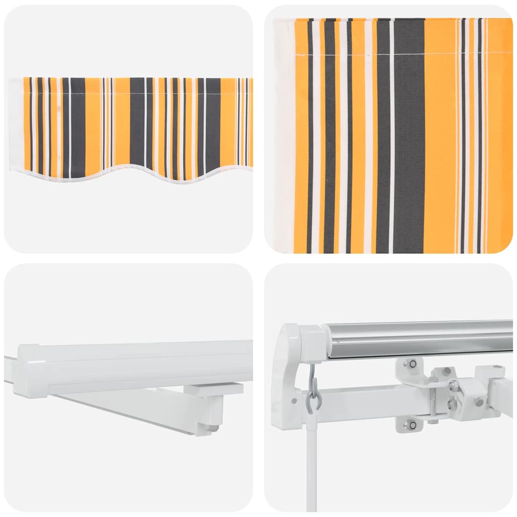 Ausziehbare Markise Mehrfarbig 300 x 250 cm Stoff und Aluminium