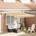 Ausziehbare Markise Mehrfarbig 300 x 250 cm Stoff und Aluminium