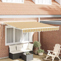 Ausziehbare Markise Mehrfarbig 300 x 250 cm Stoff und Aluminium
