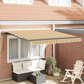Ausziehbare Markise Mehrfarbig 300 x 250 cm Stoff und Aluminium