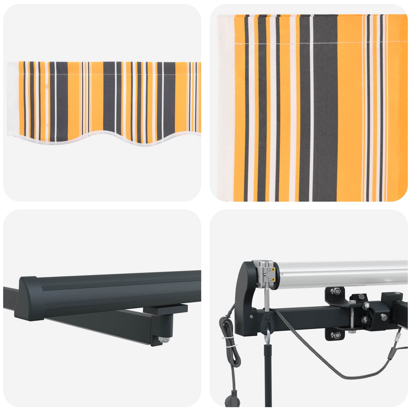 Markisenstoff Mehrfarbig 300 x 250 cm Polyester