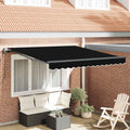 Ausziehbare Markise Schwarz 300 x 250 cm Stoff und Aluminium