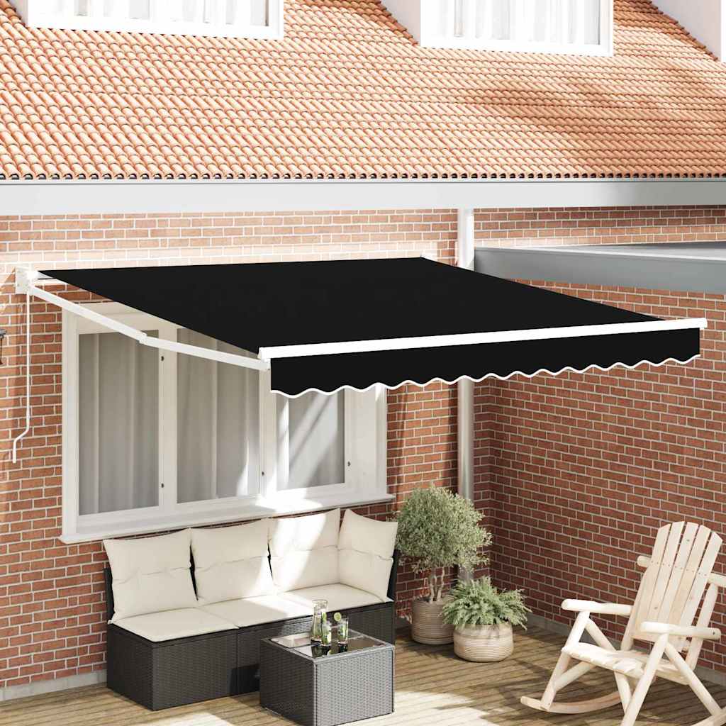 Ausziehbare Markise Schwarz 300 x 250 x 165 cm