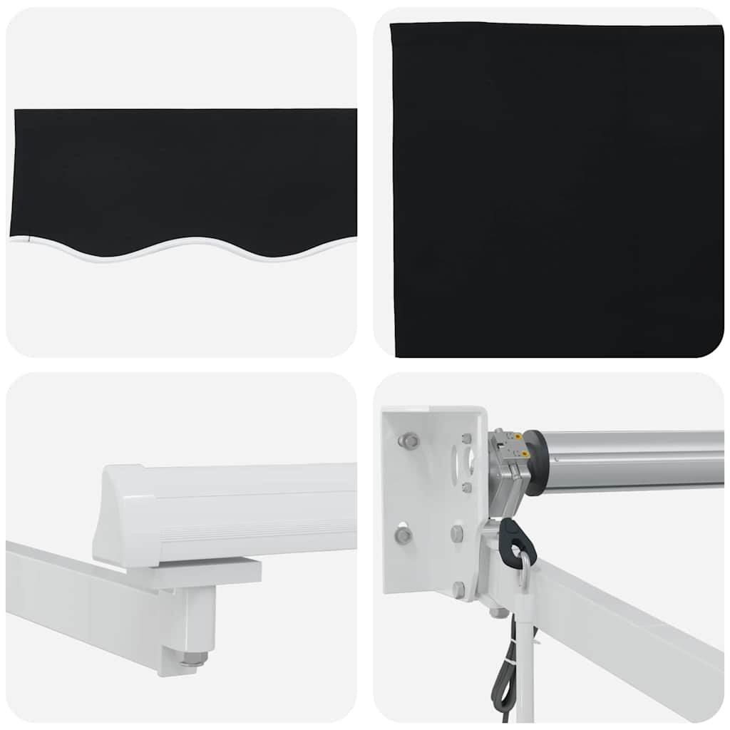 Markise Schwarz 300 x 250 x 165 cm Polyester und Metall