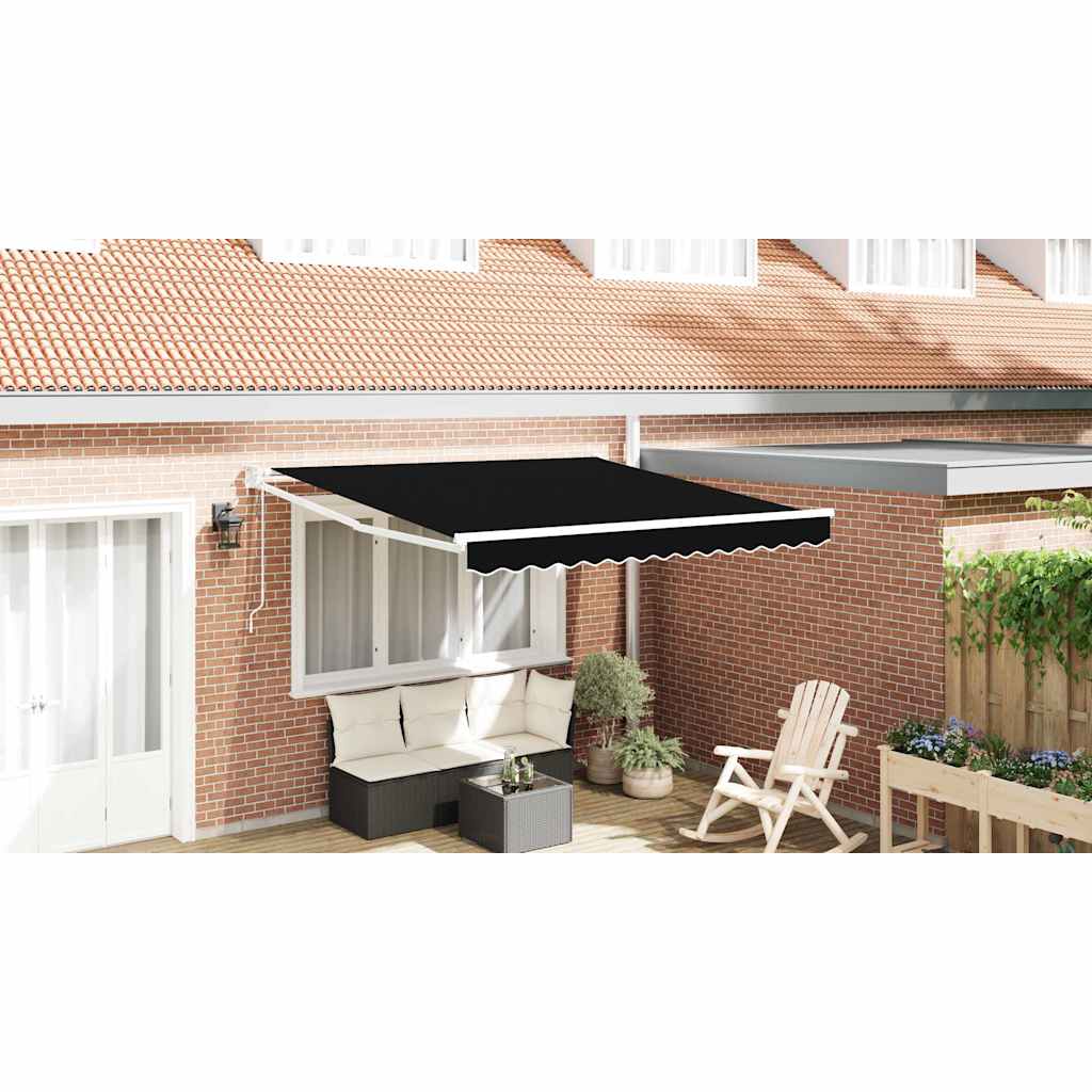 Markise Schwarz 300 x 250 x 165 cm Polyester und Metall