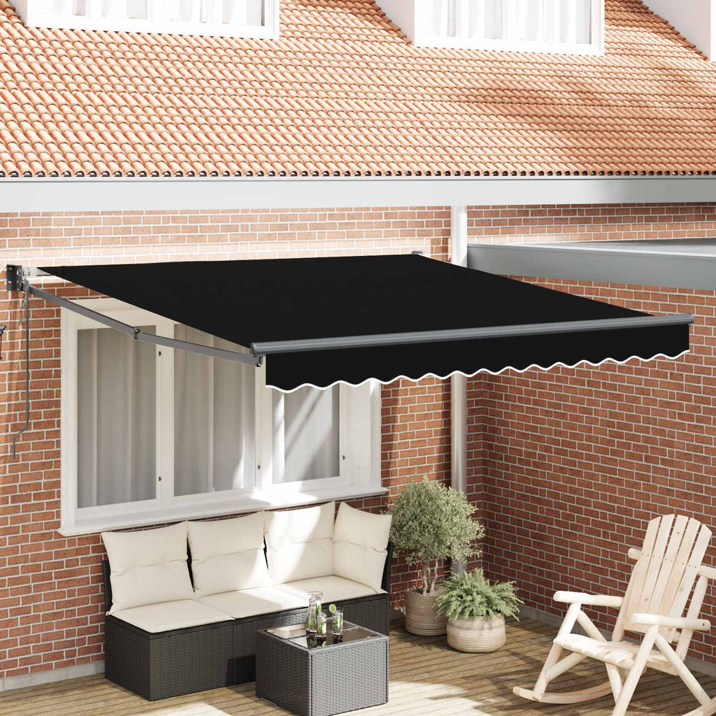 Markise Schwarz 300 x 250 x 165 cm Polyester und Metall