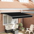 Ausziehbare Markise Schwarz 300 x 250 x 165 cm Stoff und Metall