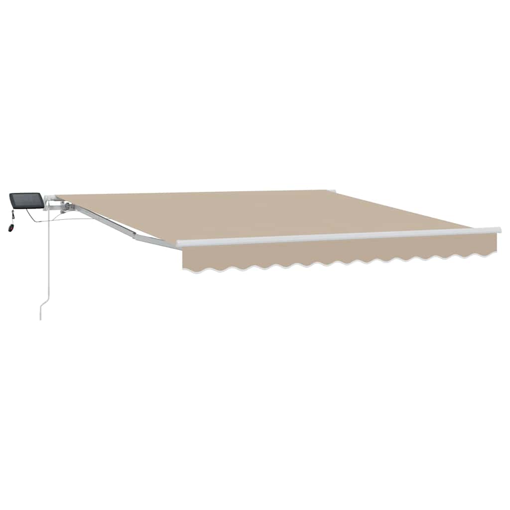 Ausziehbare Markise Beige 300 x 250 cm Stoff und Aluminium