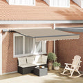 Ausziehbare Markise Beige 300 x 250 cm Stoff und Aluminium