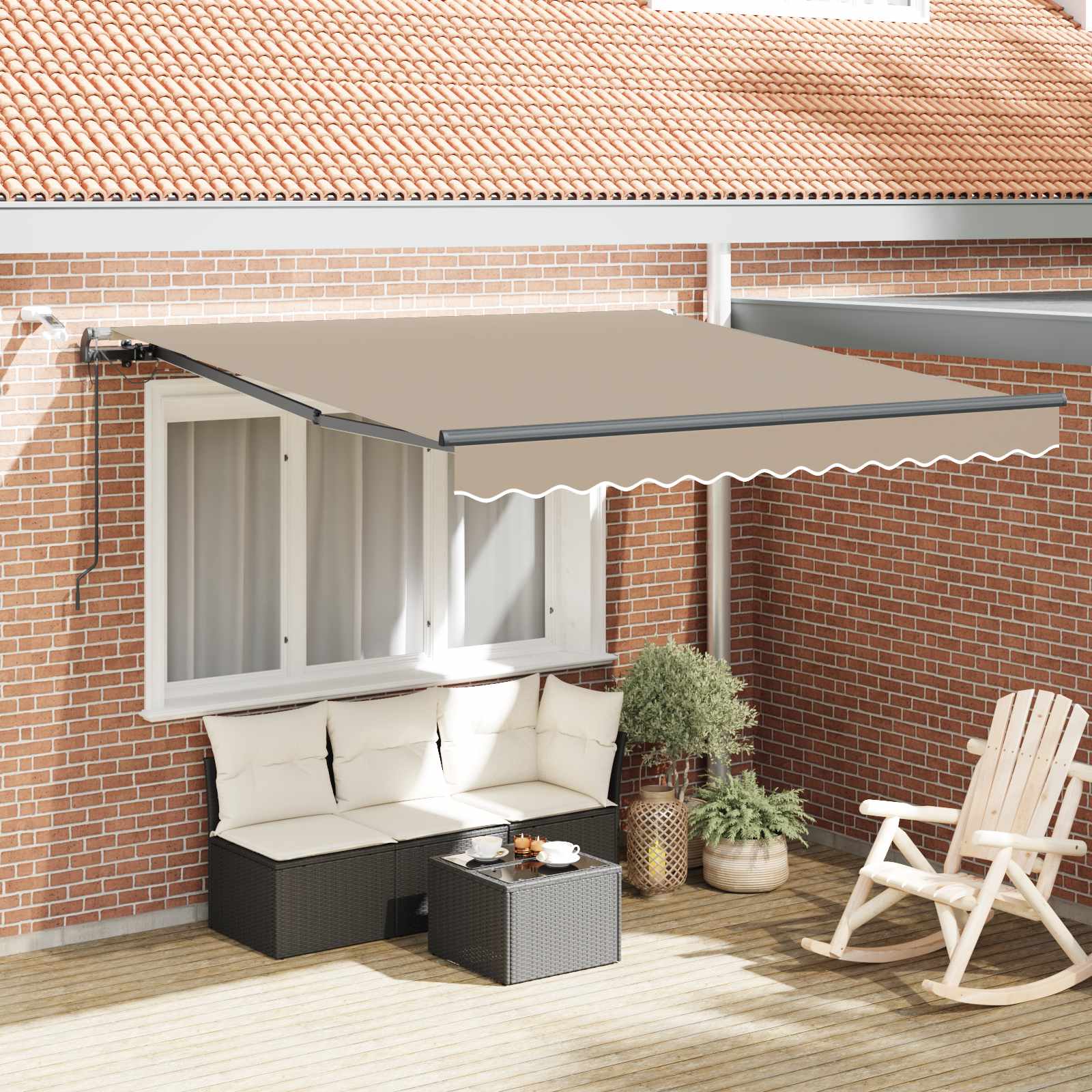 Markisenstoff Beige 300 x 250 cm Polyester