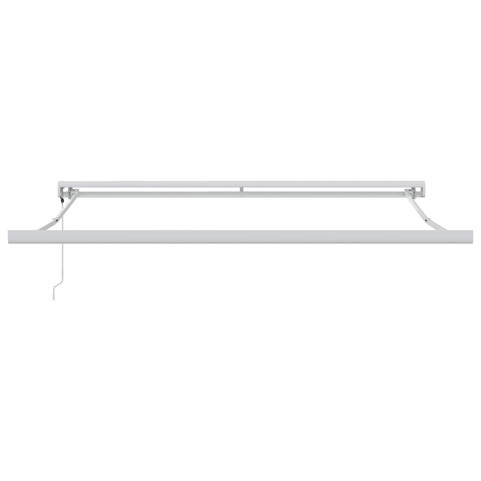 Ausziehbare Markise Weiß 300 x 250 x 165 cm Stoff und Metall