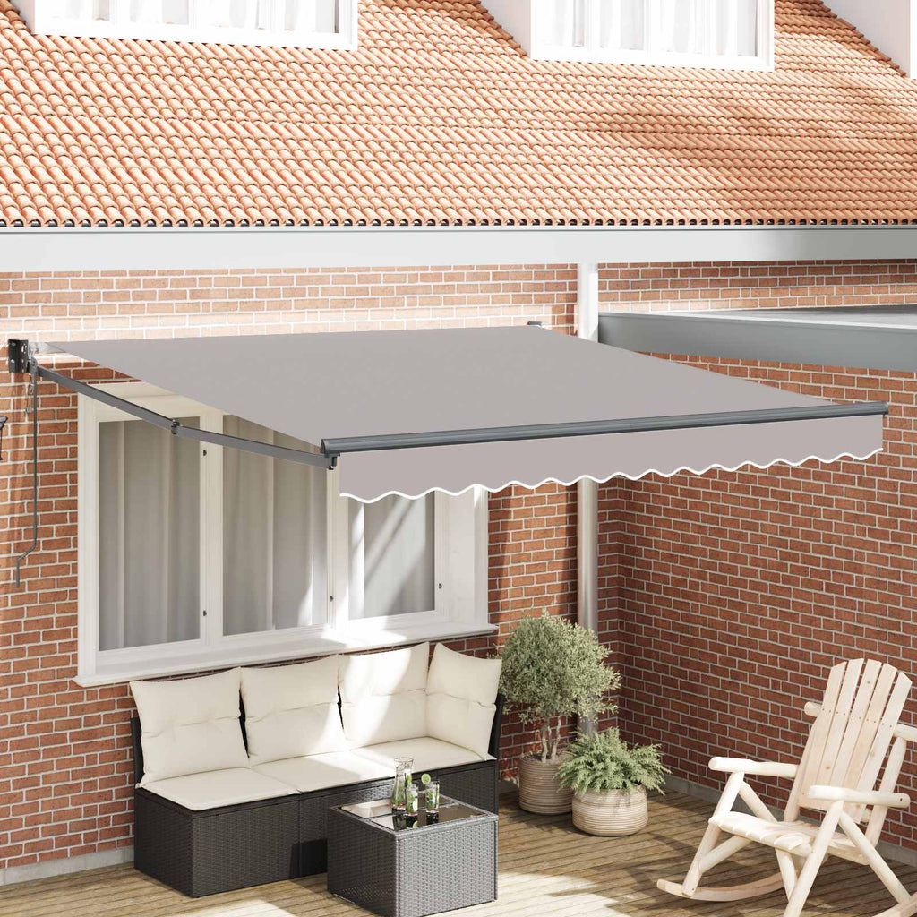 Markise Hellgrau 300 x 250 x 165 cm Polyester und Metall