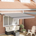 Markise Hellgrau 300 x 250 x 165 cm Polyester und Metall