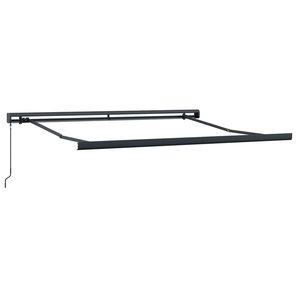 Ausziehbare Markise Hellgrau 300 x 250 cm Leinen und Aluminium