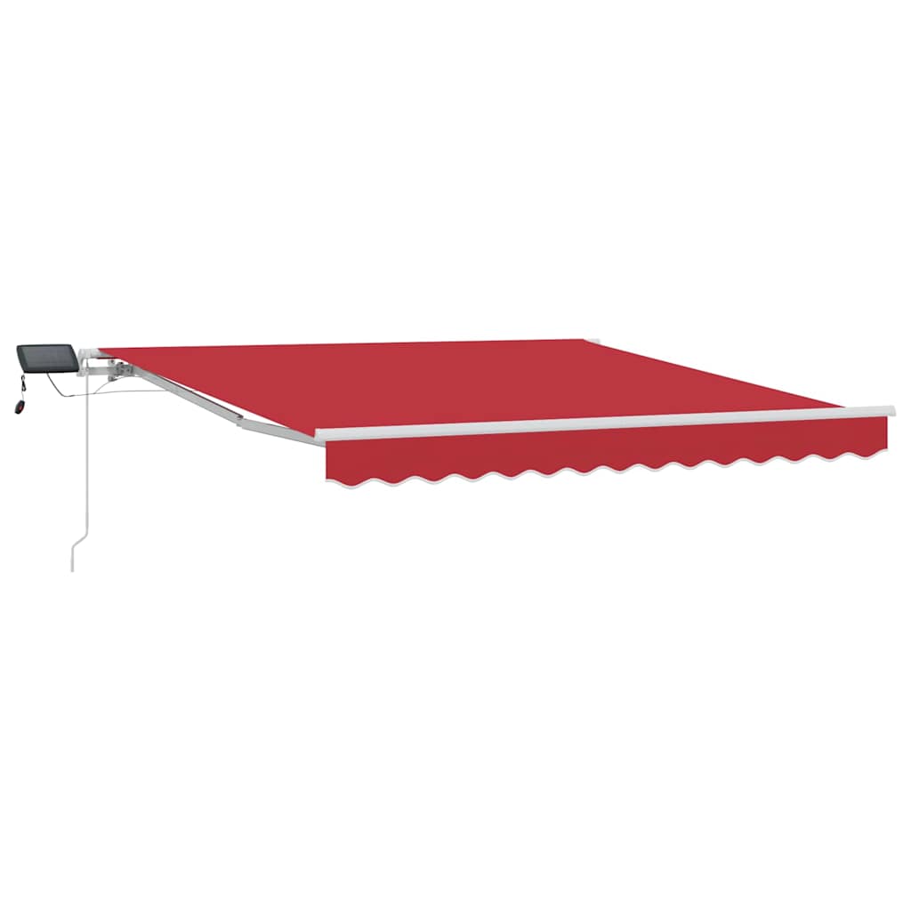 Ausziehbare Markise Rot 300 x 250 cm Stoff und Aluminium