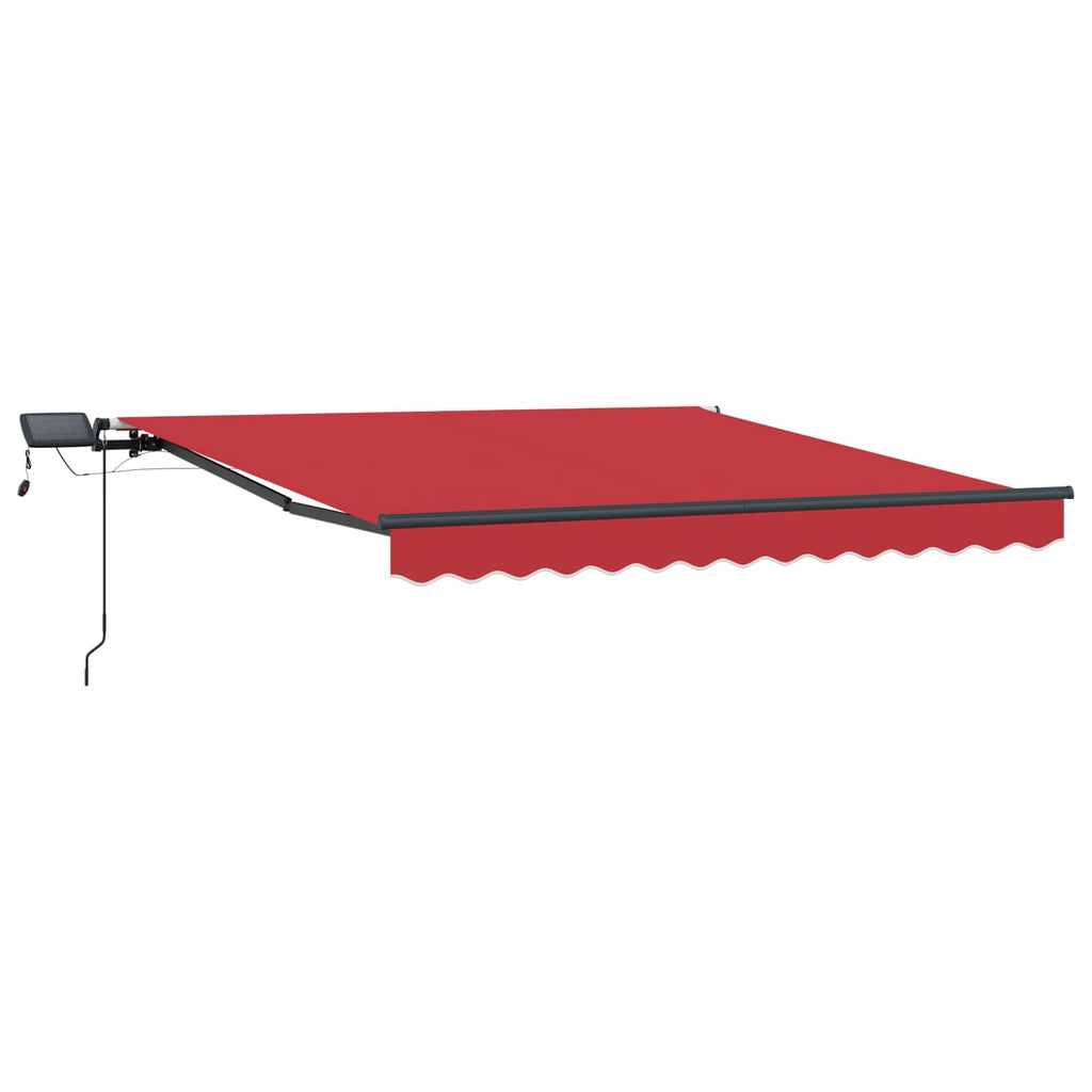 Ausziehbare Markise Rot 300 x 250 cm Stoff und Aluminium