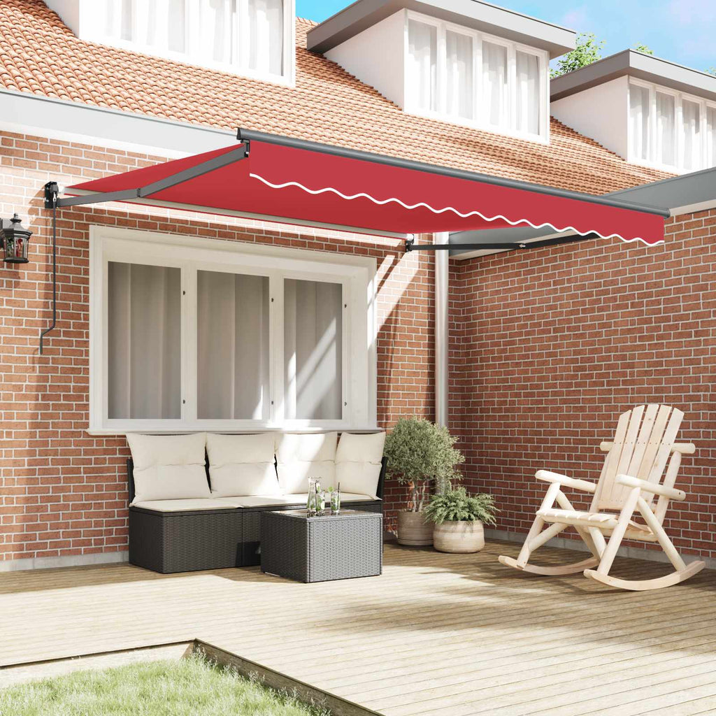 Ausziehbare Markise Rot 300 x 250 x 165 cm