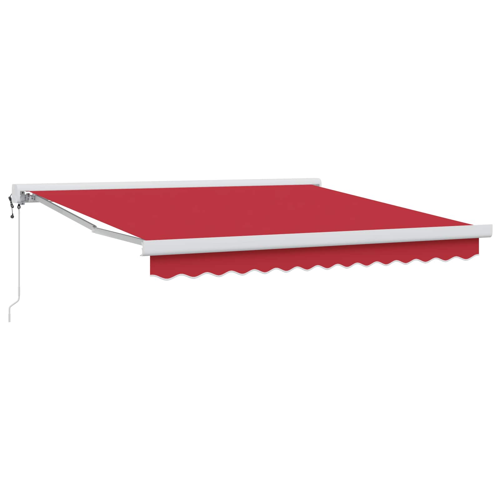 Ausziehbare Markise Rot 300 x 250 cm Stoff und Metall