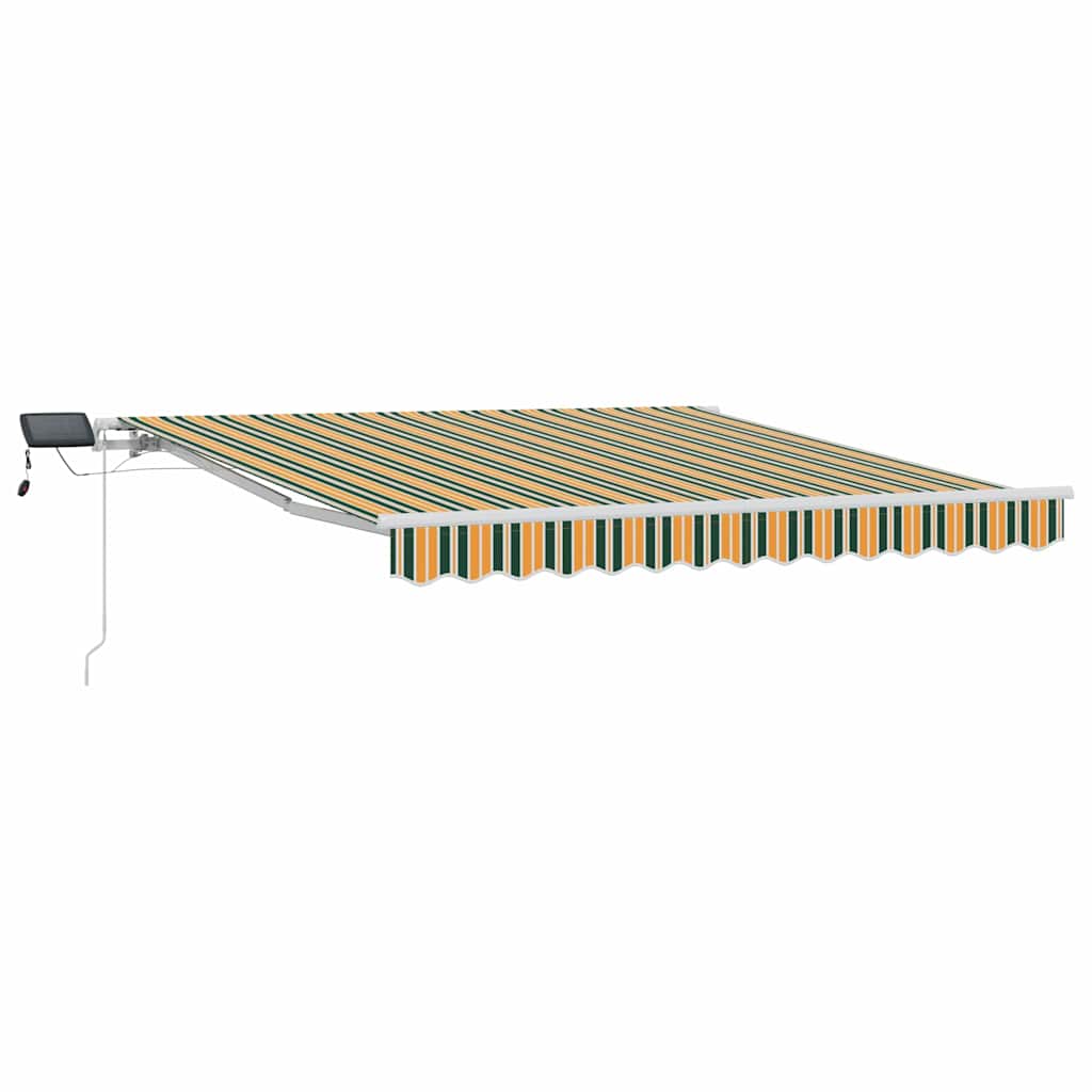 Ausziehbare Markise Grün und Gelb 300 x 250 cm