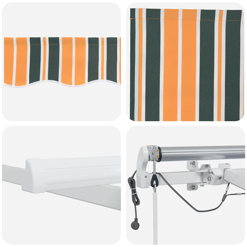 Markisenstoff Grün und Gelb 300 x 250 cm Polyester