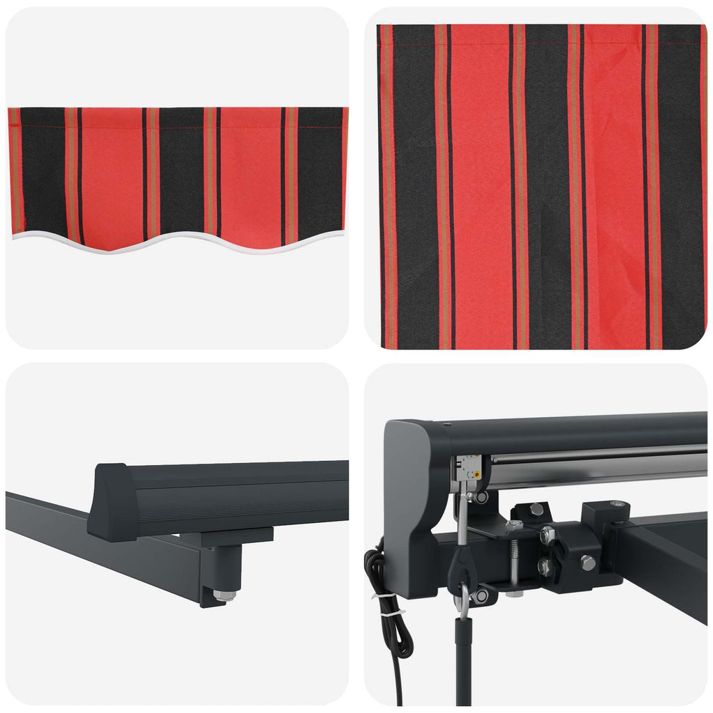 Markisenstoff Orange und Braun 350 x 250 cm Polyester