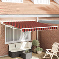 Ausziehbare Markise Orange und Braun 350 x 250 x 165 cm
