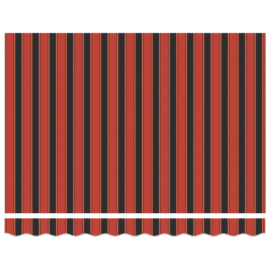 Markise Rot und Schwarz 350 x 250 x 165 cm Polyester und Metall