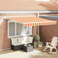 Markisenstoff Gelb und Orange 350 x 250 cm Polyester