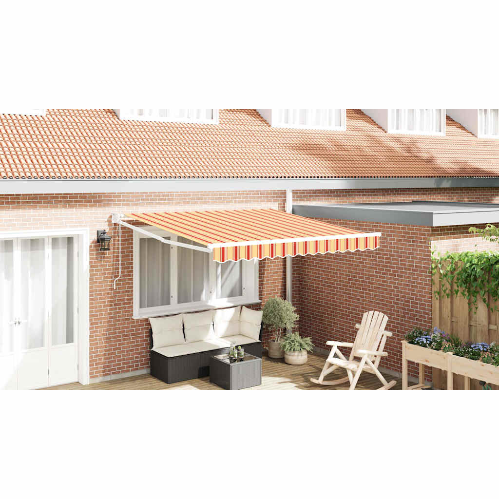 Markise Gelb und Orange 350 x 250 x 165 cm Polyester und Metall