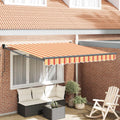 Ausziehbare Markise Gelb und Orange 350 x 250 x 165 cm