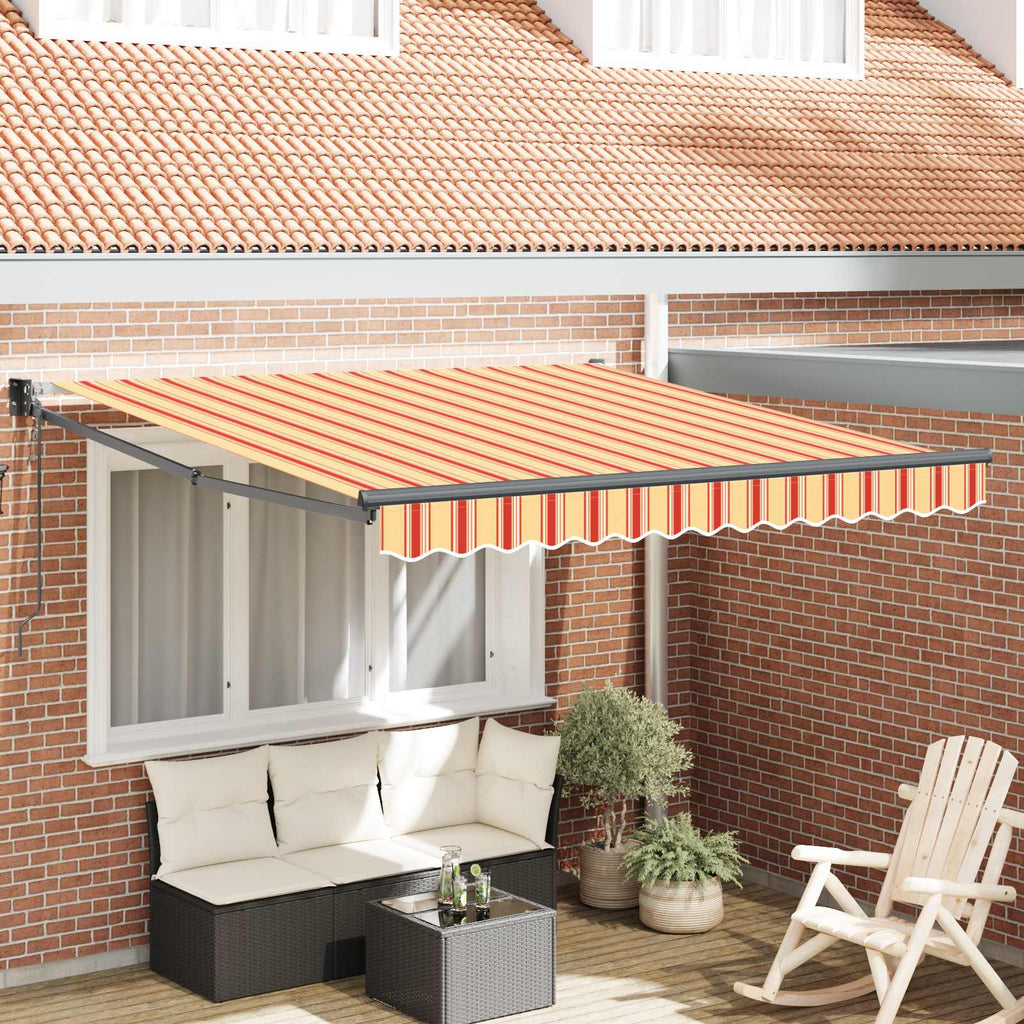 Markise Gelb und Orange 350 x 250 x 165 cm Polyester und Metall
