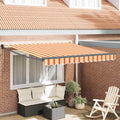 Markise Gelb und Orange 350 x 250 x 165 cm Polyester und Metall