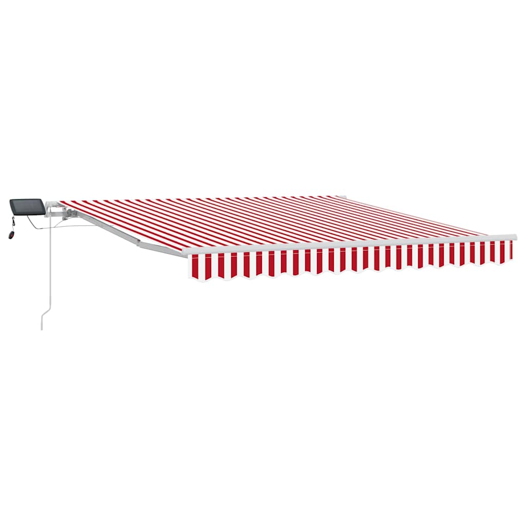Ausziehbare Markise Rot und Weiß 350 x 250 cm