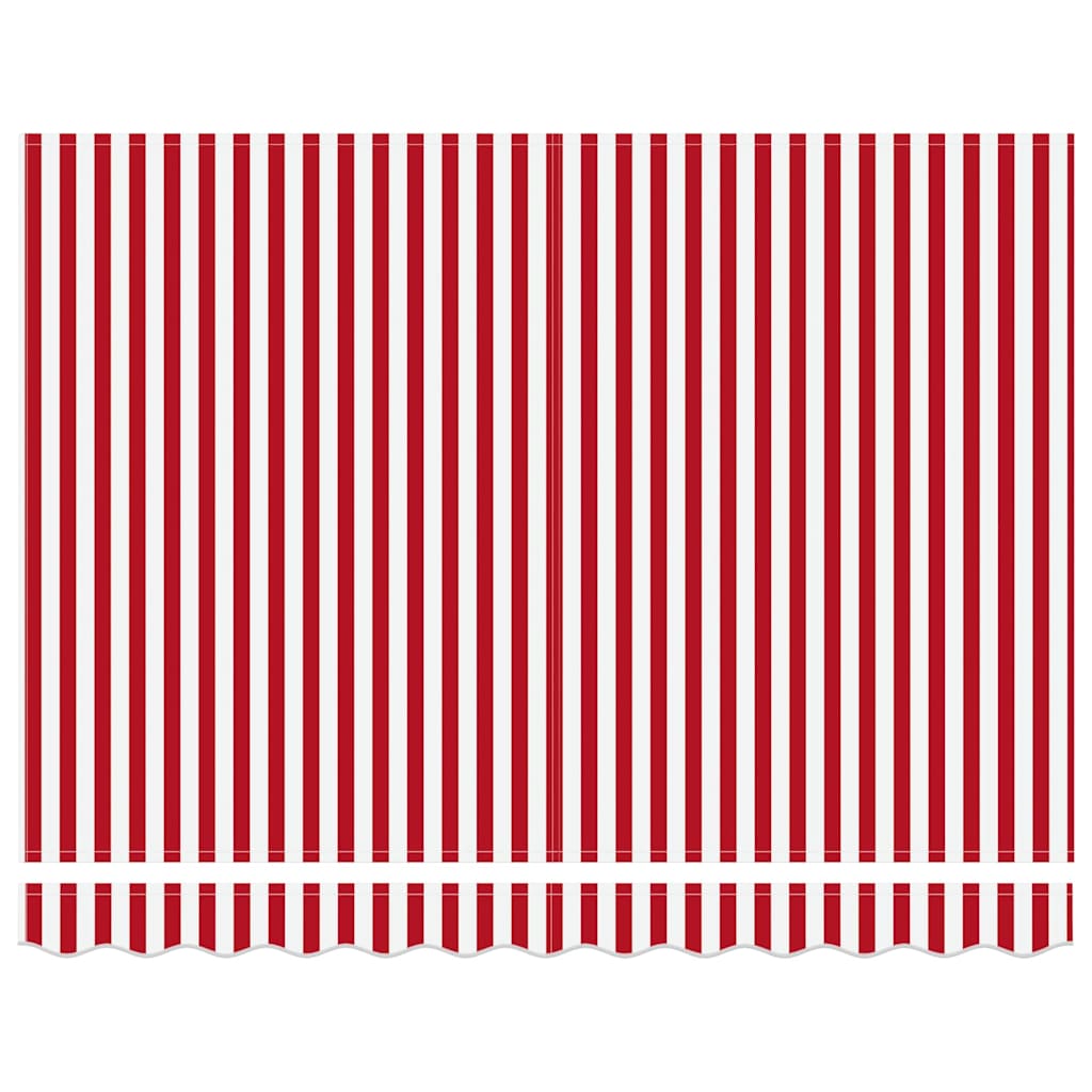 Ausziehbare Markise Rot und Weiß 350 x 250 cm