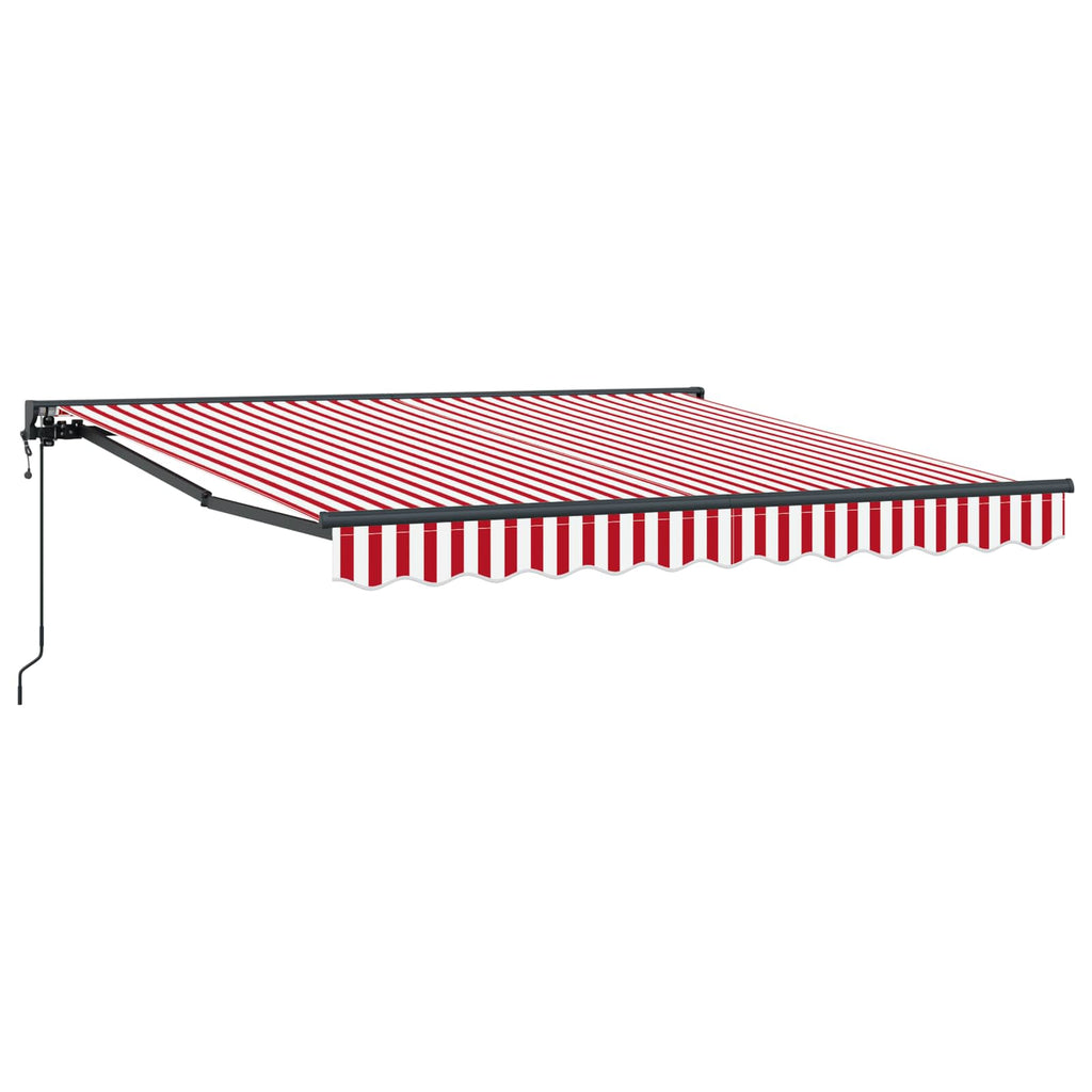 Markisenrahmen Rot und Weiß 350 x 250 cm
