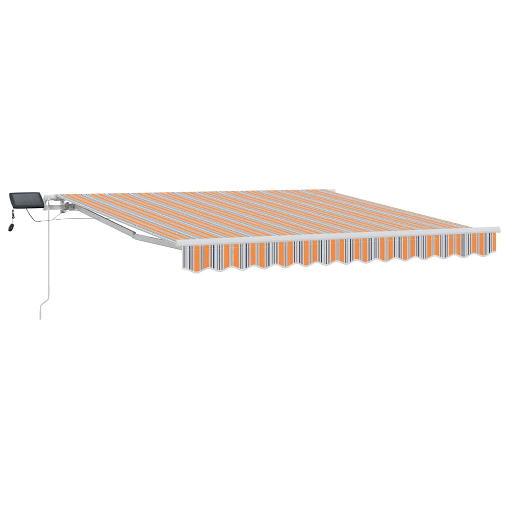 Ausziehbare Markise Mehrfarbig 350 x 250 cm Stoff und Aluminium