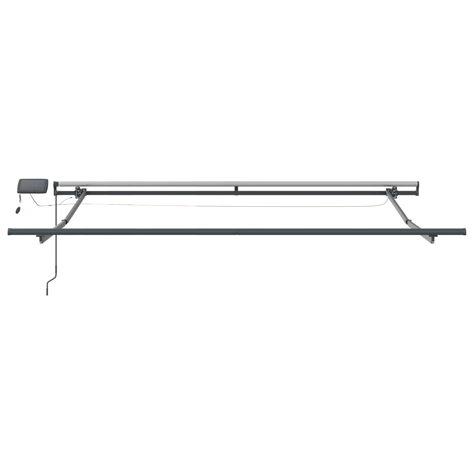 Ausziehbare Markise Mehrfarbig 350 x 250 cm Stoff und Aluminium