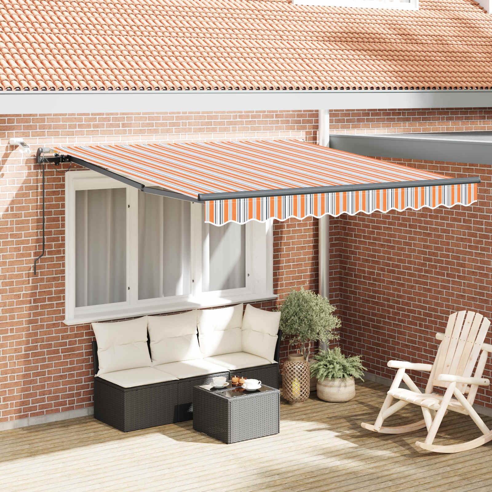 Markisenstoff Mehrfarbig 350 x 250 cm Polyester