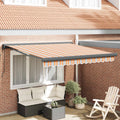 Ausziehbare Markise Mehrfarbig 350 x 250 cm Stoff und Metall
