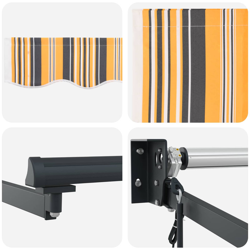 Markise Mehrfarbig 350 x 250 cm Polyester und Metall