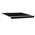 Ausziehbare Markise Schwarz 350 x 250 cm