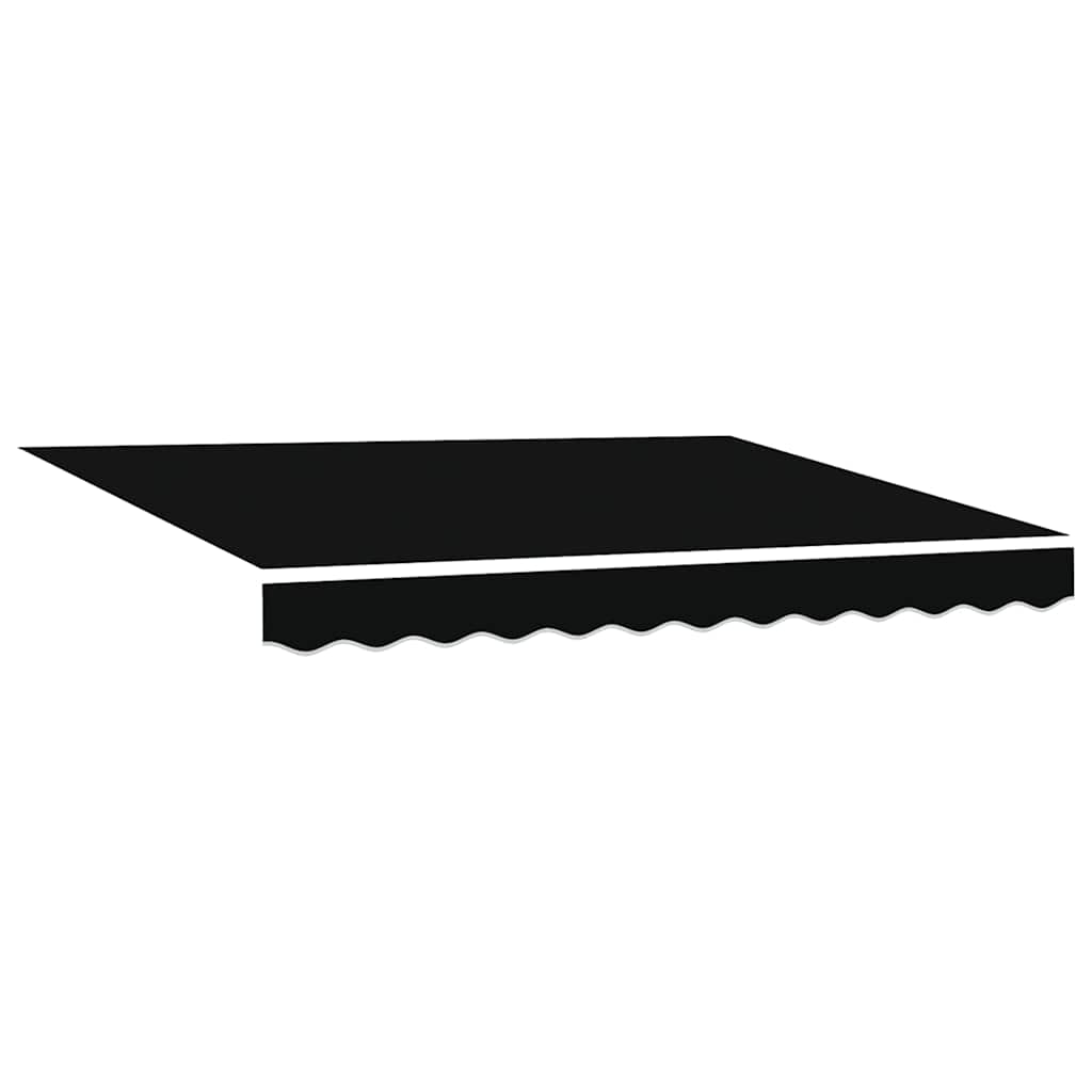 Ausziehbare Markise Schwarz 350 x 250 cm Stoff und Aluminium