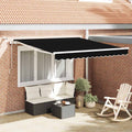Markisenstoff Schwarz 350 x 250 cm Polyester