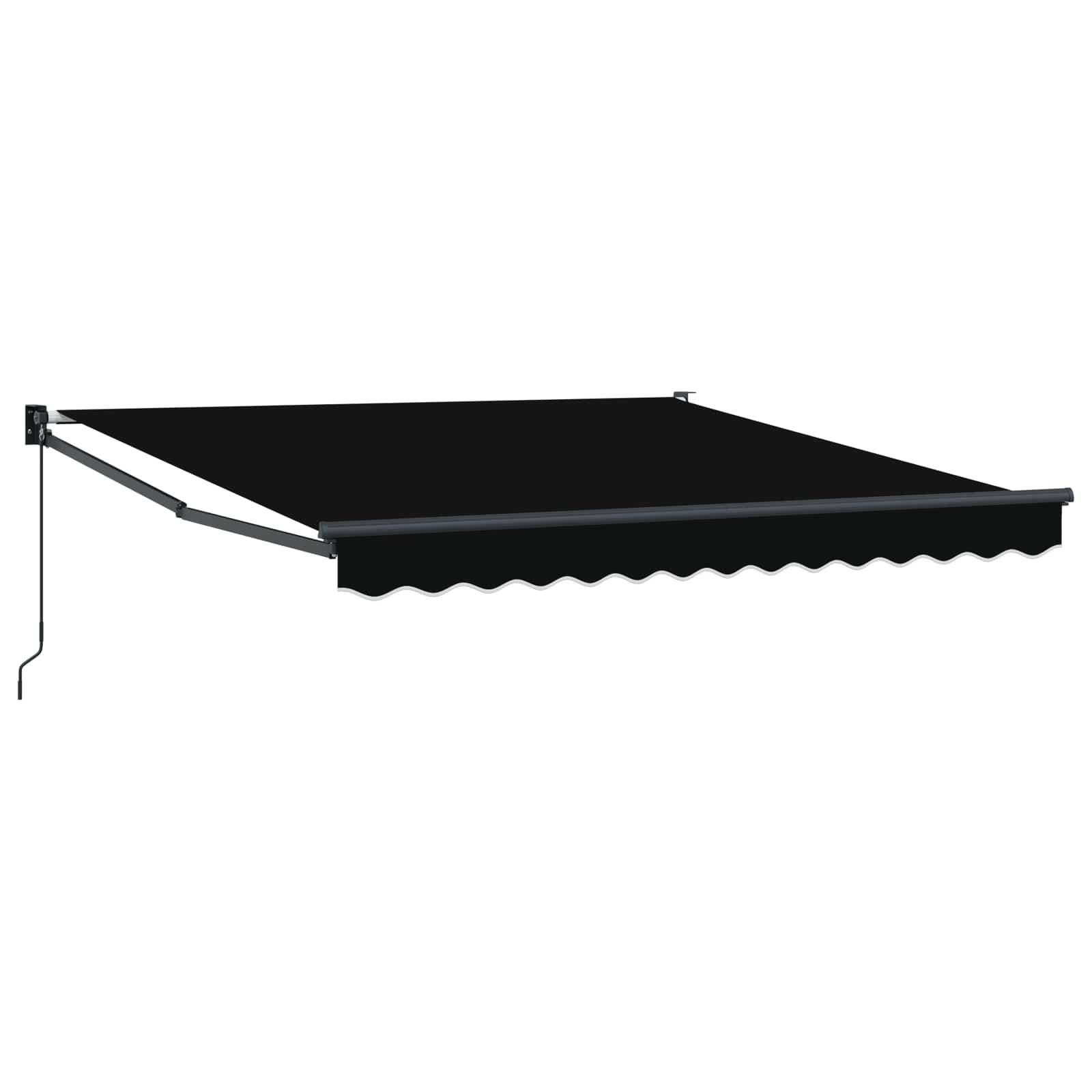 Ausziehbare Markise Schwarz 350 x 250 cm